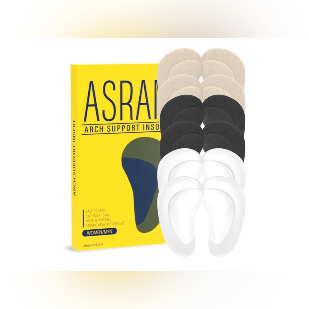 New! Unused! Arch Support,Soft Gel Insole Pads,High Heel Inserts, Reusable Arch